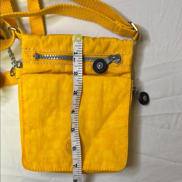 Kipling Yellow Crossbody Bag with signature monkey keychain - Picture 7 of 12